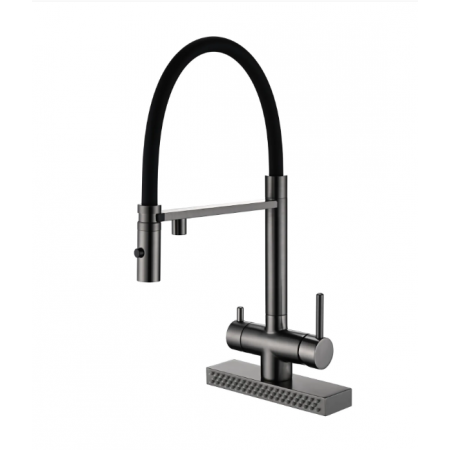 Кухонный смеситель Fabiano Fabiano FKM 3124 Black Steel (Cascad)